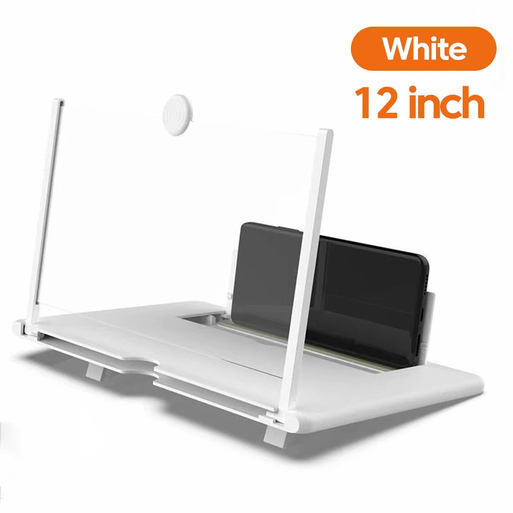 12/10Inch Cell Phone Screen Amplifier Mobile Phone Holder Mobile Phone HD Portable Phone Screen Video Magnifier Stand Bracket