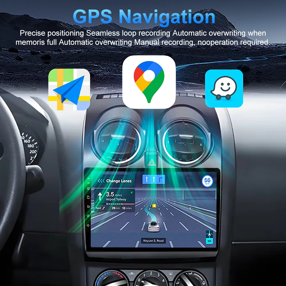 Android 16 for Nissan Qashqai 1 J10 2006 -2013 Auto Radio Stereo Multimedia Player GPS Navigation Car DVD High-Performance CPU